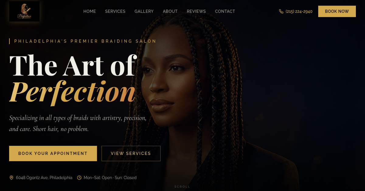 Perfection African Hair Braiding — photo from salon website